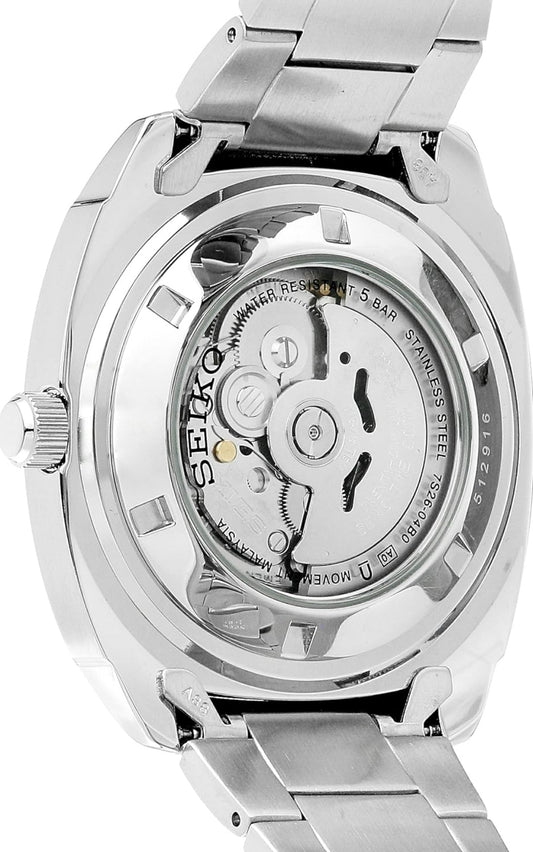 SEIKO Outomatiese Horlosie vir Mans - Recraft-reeks - Vlekvrye Staal Kas en Armband, Dag/Datum Kalender, 50m Waterbestand, en 41 Uur Kragreserwe