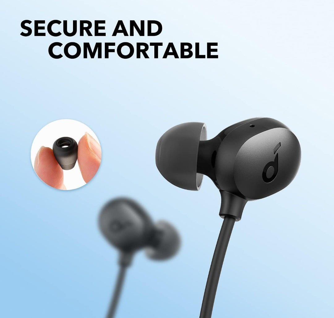 Soundcore by Anker Life U2i Wireless Neckband Headphones, 10mm Drivers with BassUp Technology, 24H Playtime, AI-Enhanced Calls, Foldable and Lightweight, IPX5 Water-Resistant, Secure Fit, Bluetooth 5