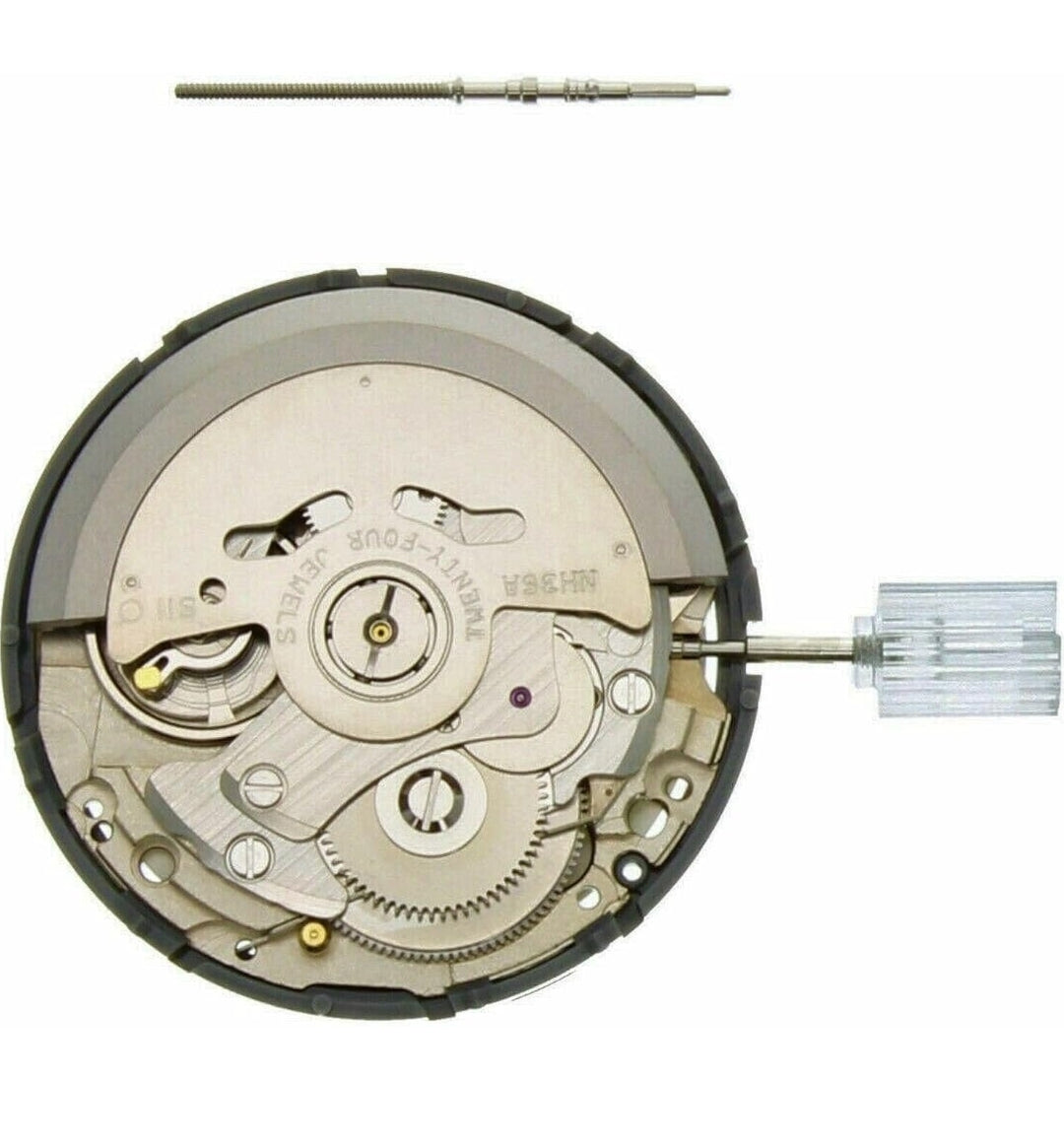 Seiko Outomatiese Horlosie Beweging Dag Datum Kroon @4 Swart Skyf Versoenbaar Met Seiko (Sii) NH36 NH36A