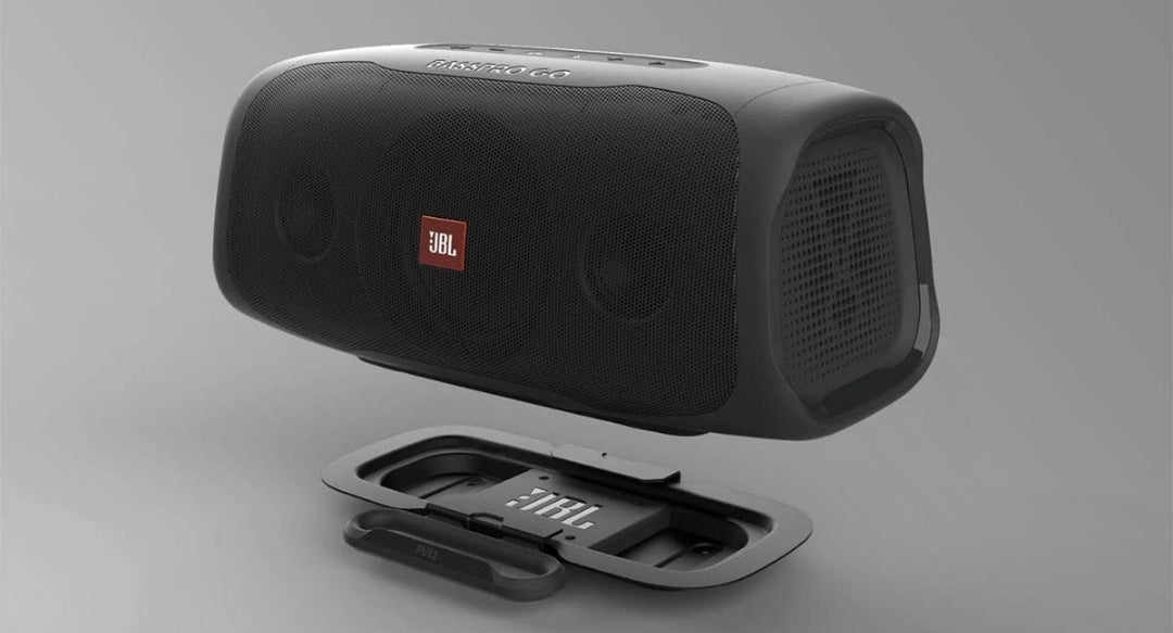 JBL BassPro Go - in-Vehicle Powered subwoofer & Full-Range Portable Bluetooth Speaker - Black