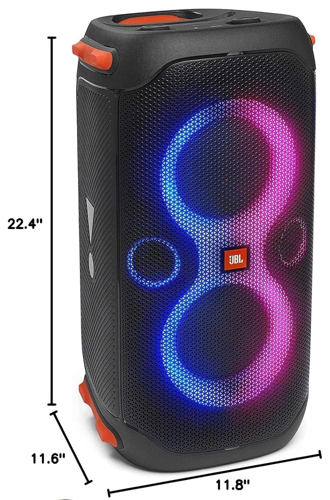 JBL PartyBox 110 - Portable Party Speaker with Built-in Lights, Powerful Sound - Black