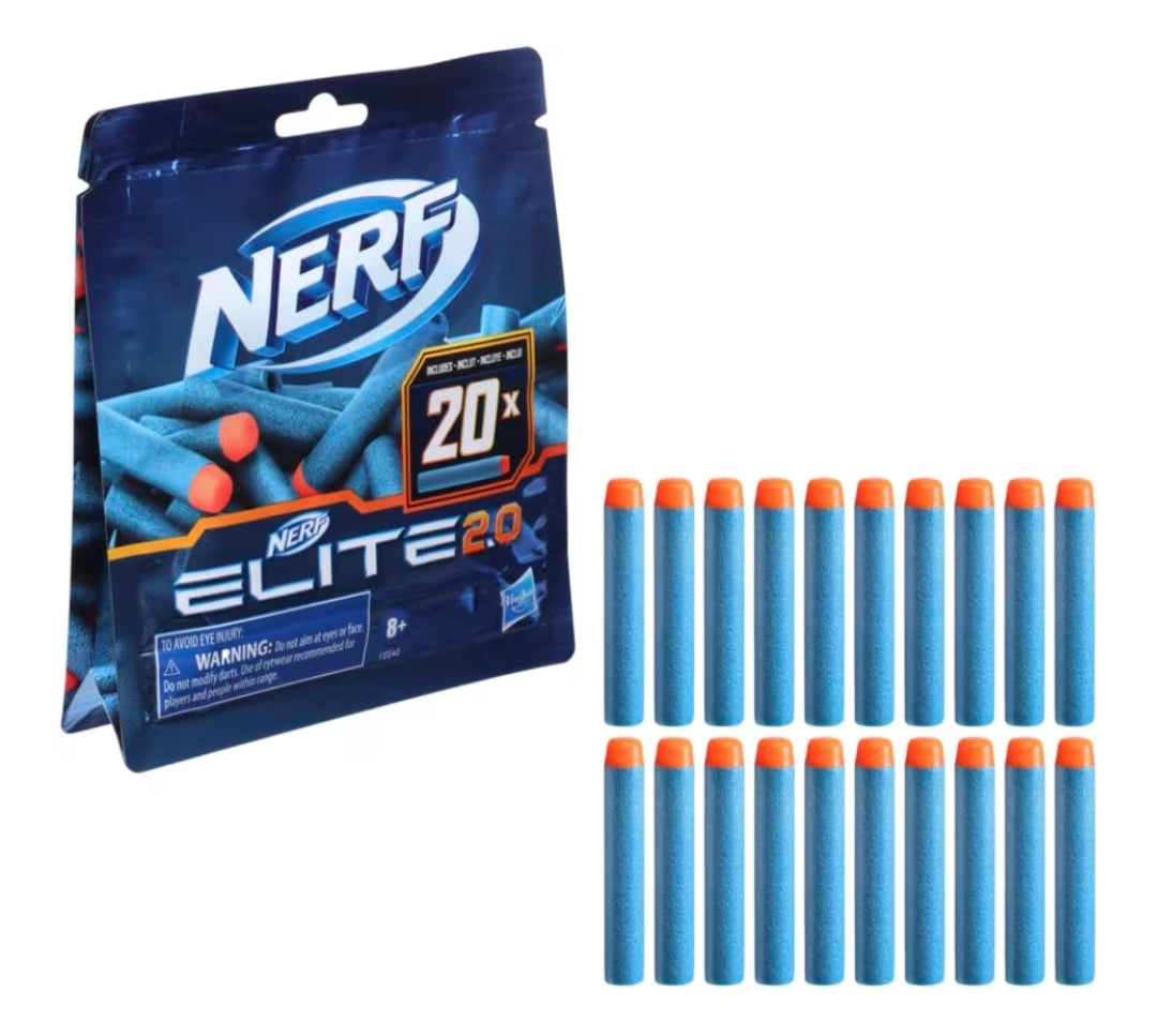 NERF Elite 2.0 Foam Darts Refill Pack Compatible w/ All Nerf Blasters Use Elite Darts (1PK)