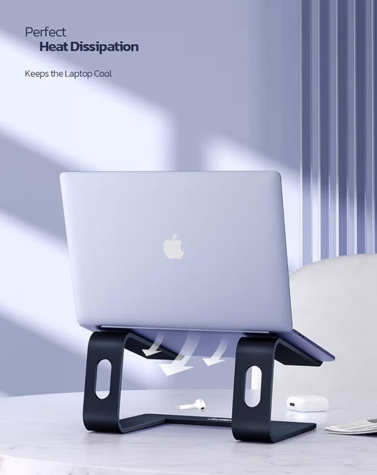 Laptop Ergonomic Aluminum Computer Stand, Detachable Riser Holder Compatible w/ MacBook Air Pro, Dell XPS, HP, Lenovo 10-15.6” (G-Blue)