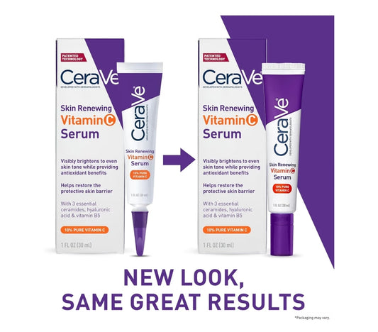 CeraVe Vitamien C Serum m/ Hialuroonsuur, Velverhelderende Serum m/ 10% Suiwer Vitamien C, Sonder Geur - (30 ml)