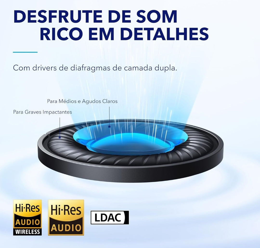 Soundcore by Anker Space Q45 Adaptive Active Noise Cancelling Headphones, Reduce Noise by Up to 98%, 50H Playtime, App Control, LDAC Hi-Res Wireless Audio, Comfortable Fit, Clear Calls, Bluetooth 5.3
