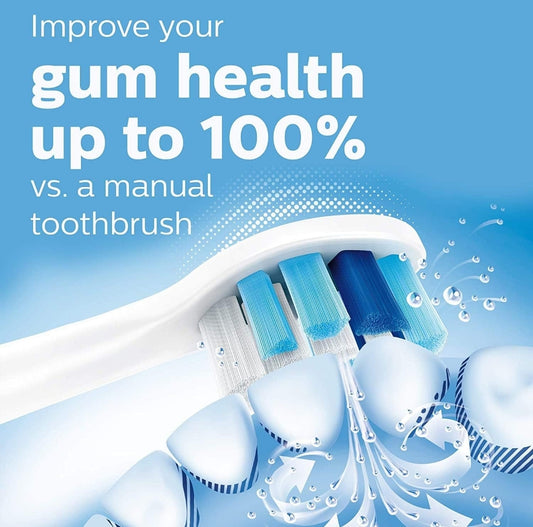 Philips Sonicare ProtectiveClean 5100 Herlaaibare Elektriese Tandeborsel, met Druksensor, 3 Skoonmaakmodusse, SmarTimer en QuadPacer - Reiskas, Swart (Model HX6850/60)