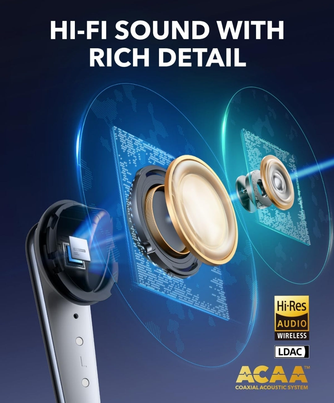 Soundcore Liberty 4 Pro by Anker, Noise Cancelling Wireless Earbuds, 7-Sensor and Real-Time Adaptive Noise Cancelling, 2× Faster Charging, Studio-Level Hi-Fi Music, Clear Calls with 6 Mics and AI