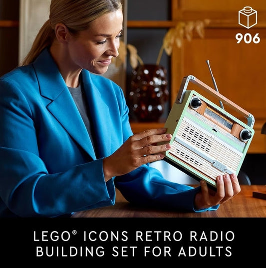 LEGO Icons Retro Radio Boustel vir Volwassenes - Vintage Estetika met Klankeffekte en Slimfoonintegrasie