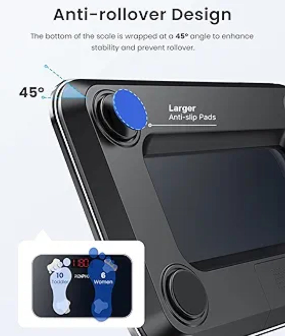 Travel Scale for Body Weight, Mini Bathroom Scale Portable Weight Scale Storage Case, 13 Body Composition Analyzer with App
