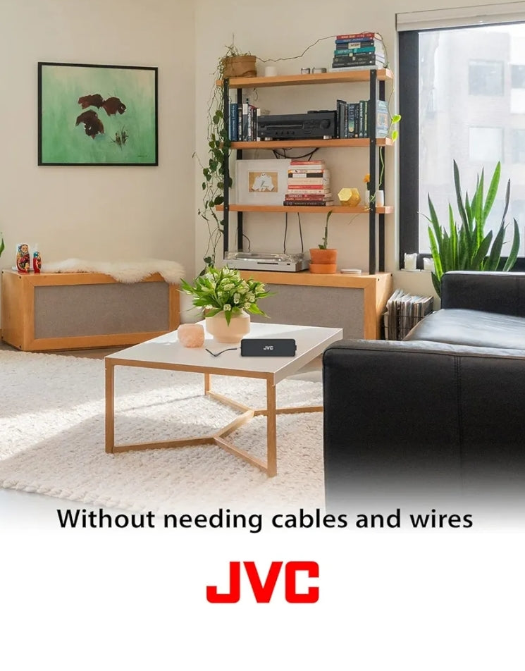 JVC Draagbare Draadlose Luidspreker met Stereoklank, Bluetooth 5.0, TWS Stereo Funksie, Waterdig IPX7, tot 22-Uur Batterylewe - SPSQ4BT, Swart