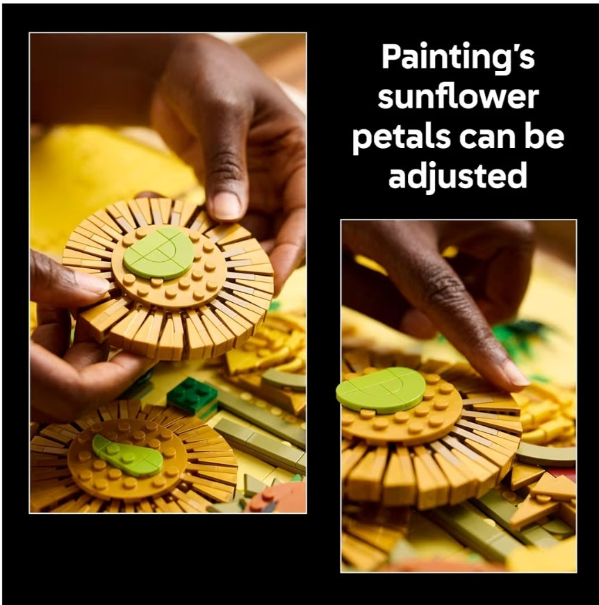 LEGO Art Vincent Van Gogh – Sonskildery Boustel vir Volwassenes – Huisversieringsidee