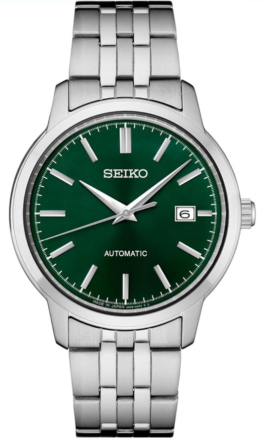 SEIKO horlosies Essentials Vlekvrye Staal Outomatiese Groen Skakelbord