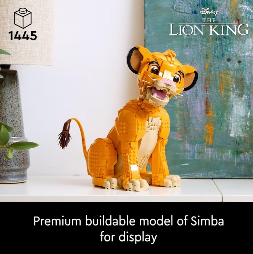 LEGO Disney Jong Simba Die Leeukoning Boustelle vir Volwassenes - Boubare Disney-beeldjie vir Uitstalling
