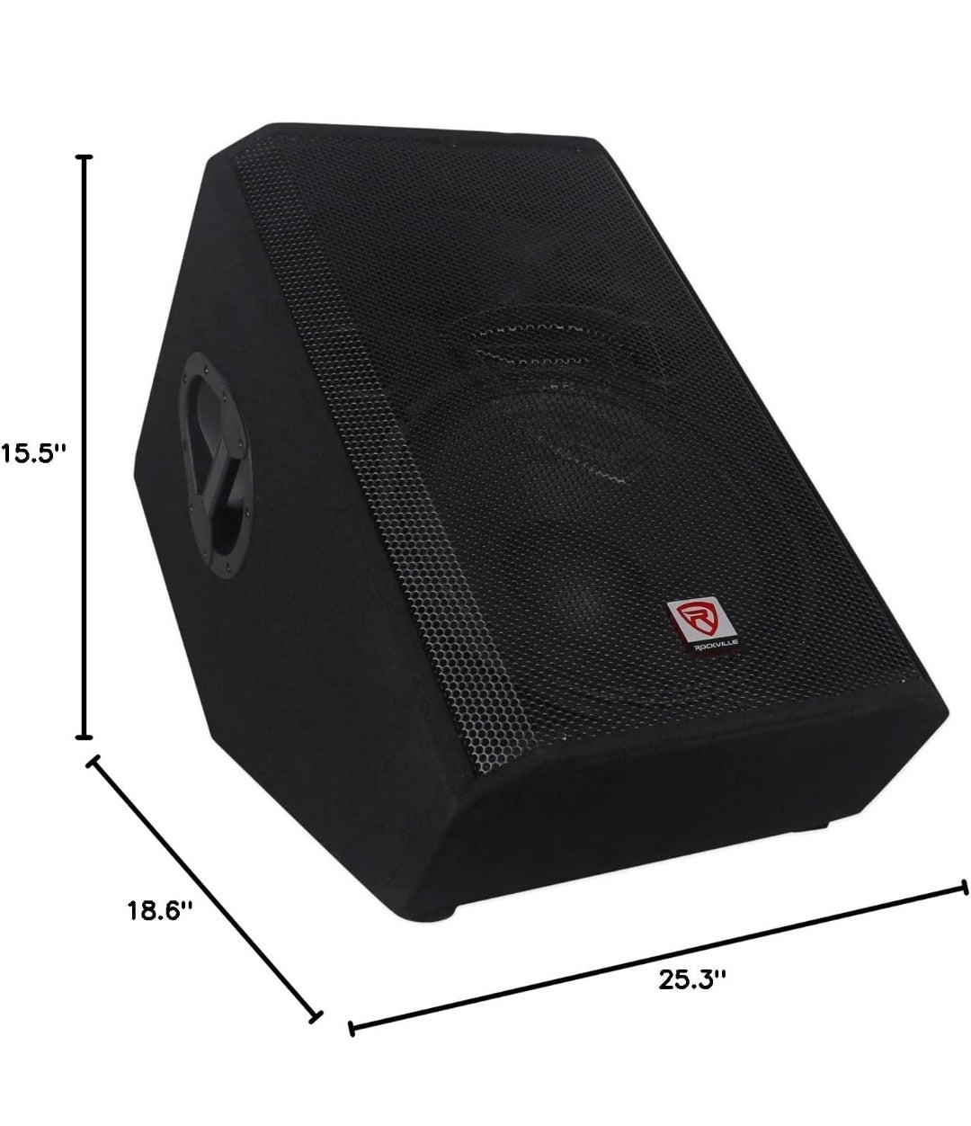 Rockville RSM15A 15" 1400 Watt 2-Way Powered Active Stage Floor Monitor Speaker