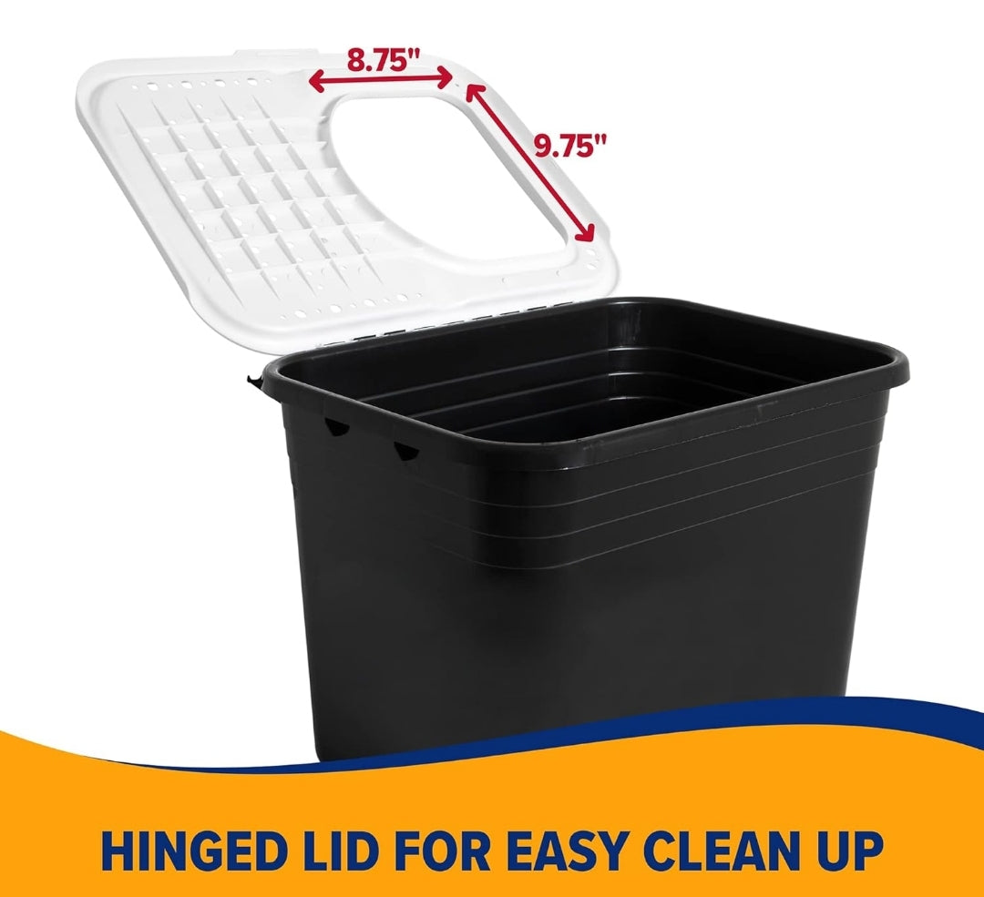 Arm & Hammer Premium Top Entry Litter Box with Filter to Clean Paws and Microban