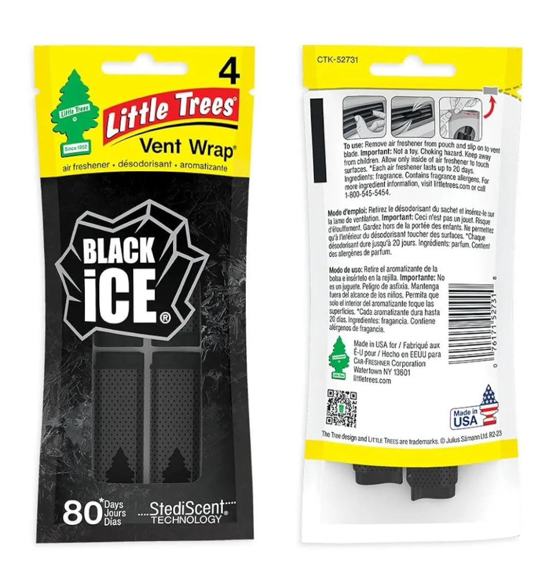 LITTLE TREES Motorlugverfrisser Invisibly Fresh - Black Ice (16)