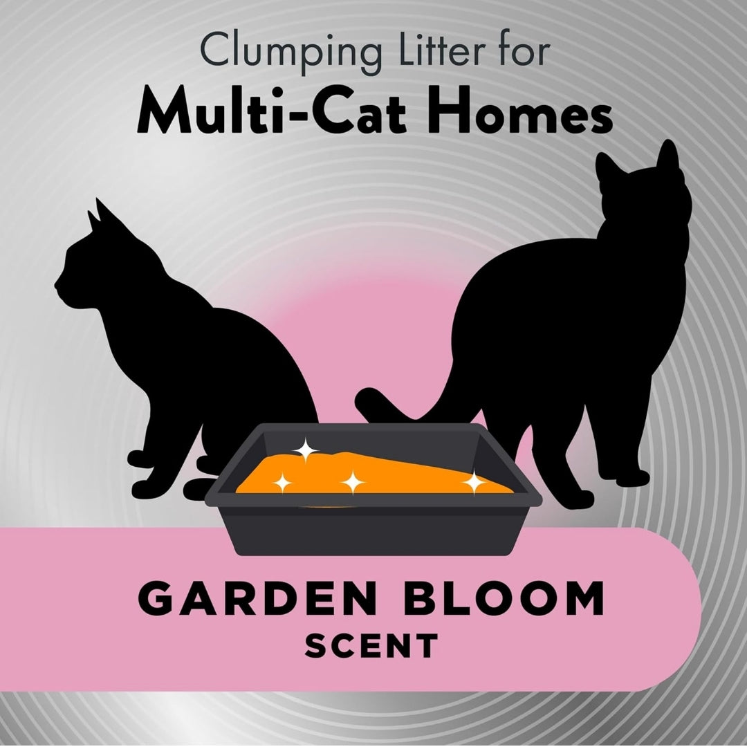 ARM & HAMMER Hardball Lightweight Platinum Multi-Cat Clumping Cat Litter Odor Control Garden Bloom Scent (16.5 Lbs.)