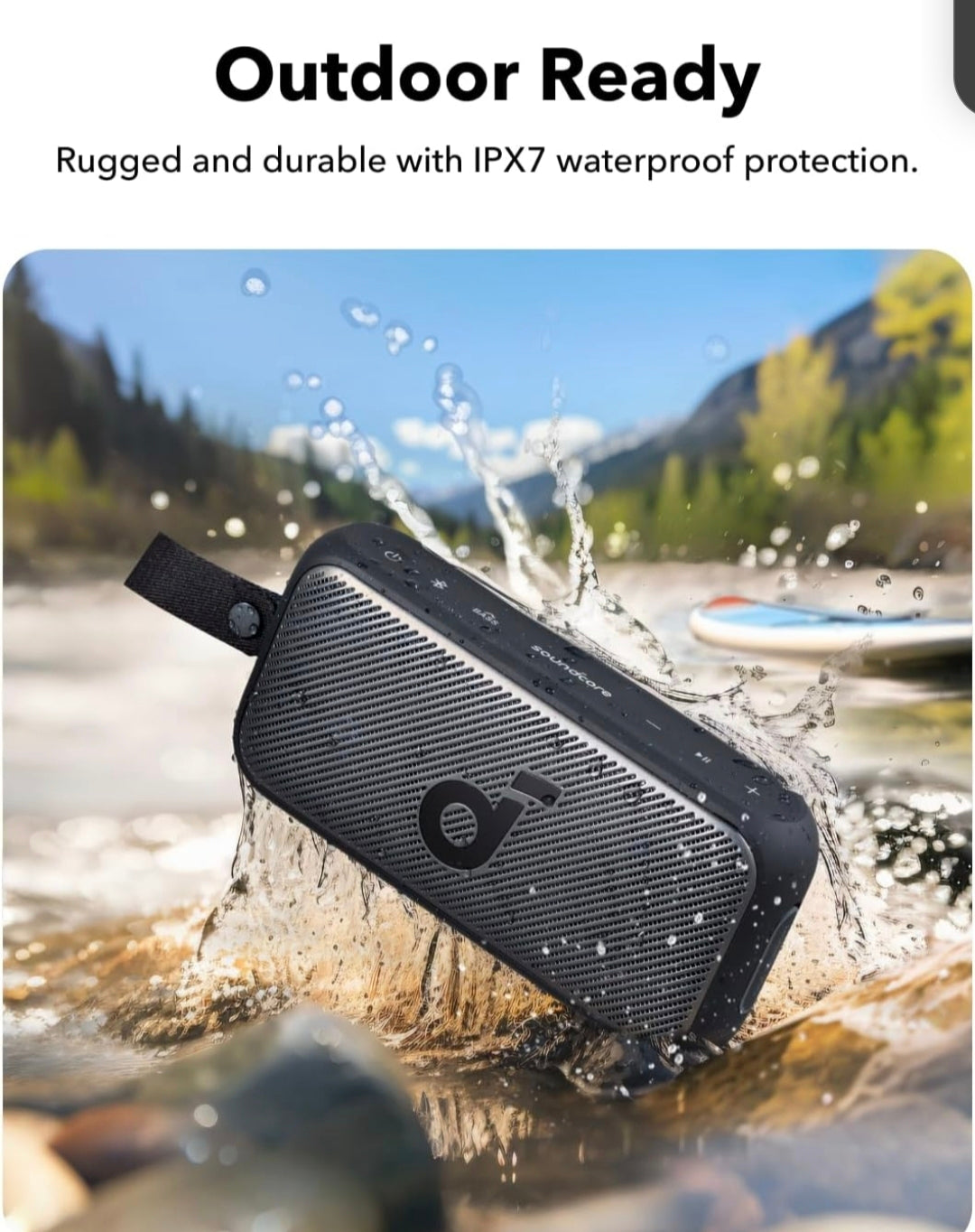 Soundcore Motion 300 by Anker, Bluetooth Speaker, Wireless Hi-Res Portable Speaker, IPX7 Waterproof, BassUp, Bluetooth 5.3, 30W Stereo Sound, 13H Playtime for Home, Shower, Outdoor, and Travel