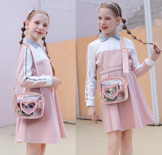 Deursigtige Crossbody-sak vir Vroue Meisies Kinders Beursie Kleuters Skouer Koerierhandsakke Deursigtige Sakke Beursie Sakkie
