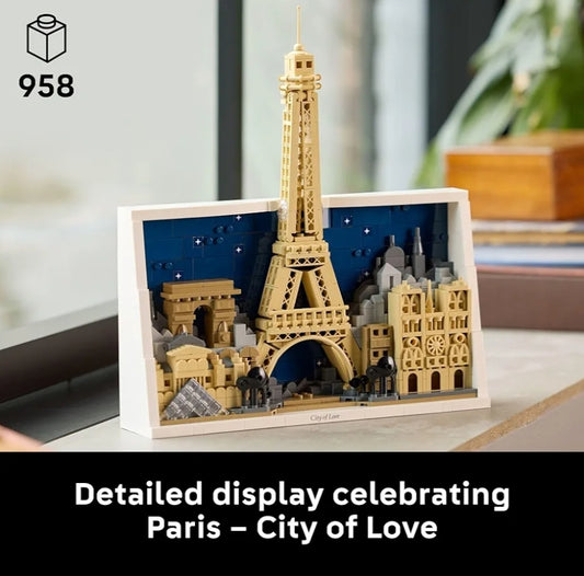 LEGO Architecture Paris – City of Love Building Set for Adults - DIY Office or Bedroom Decor
