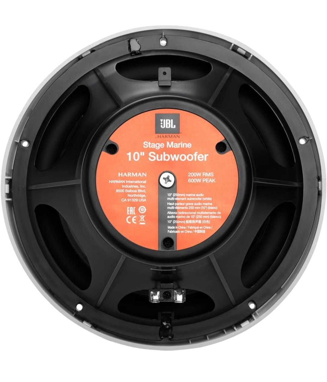 JBL Stage 10 inches Marine Audio Multi-Element subwoofer 200W – (White)