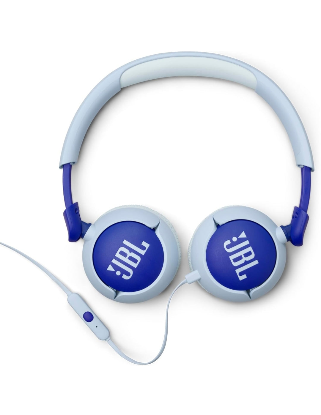 JBL Junior 320 - Wired on-Ear Kids Headphones Safe Sound Built-in mic, Fit for Kids - (Blue)