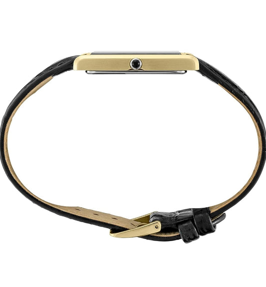 Seiko Essentials Horlosie Waterbestand m/ Vlekvrye Staal Reghoekige Kas en Leerband - Wit
