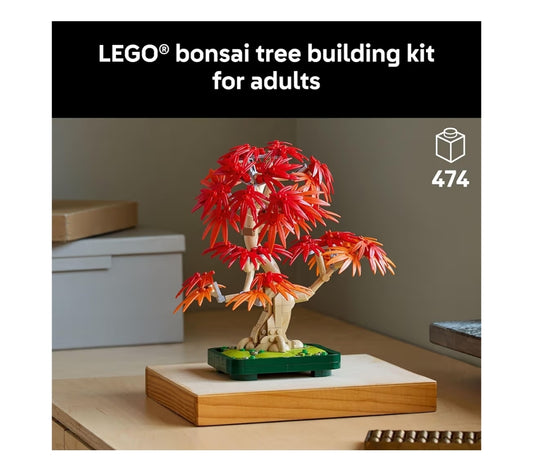 LEGO Botanicals Japanese Red Maple Bonsai Tree Building Kit Unique Home Decor