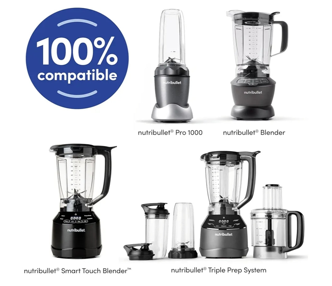 NutriBullet Cup with To-Go Lid (32 oz) - Clear/Black