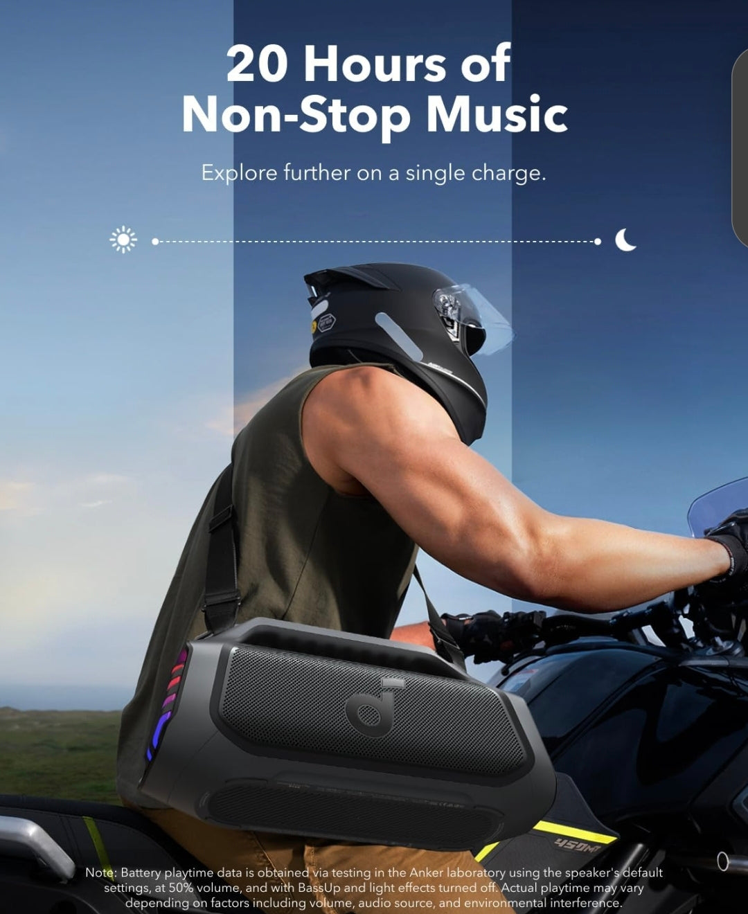 Soundcore Boom 2 Plus By Anker, Outdoor Speaker, 140W, 2+2 Channel, BassUp 2.0, 20H Playtime, Fast Charge, IPX7 Waterproof, RGB Lights, Power Bank, Bluetooth 5.3, Portable for Outdoors, Camping, Beach