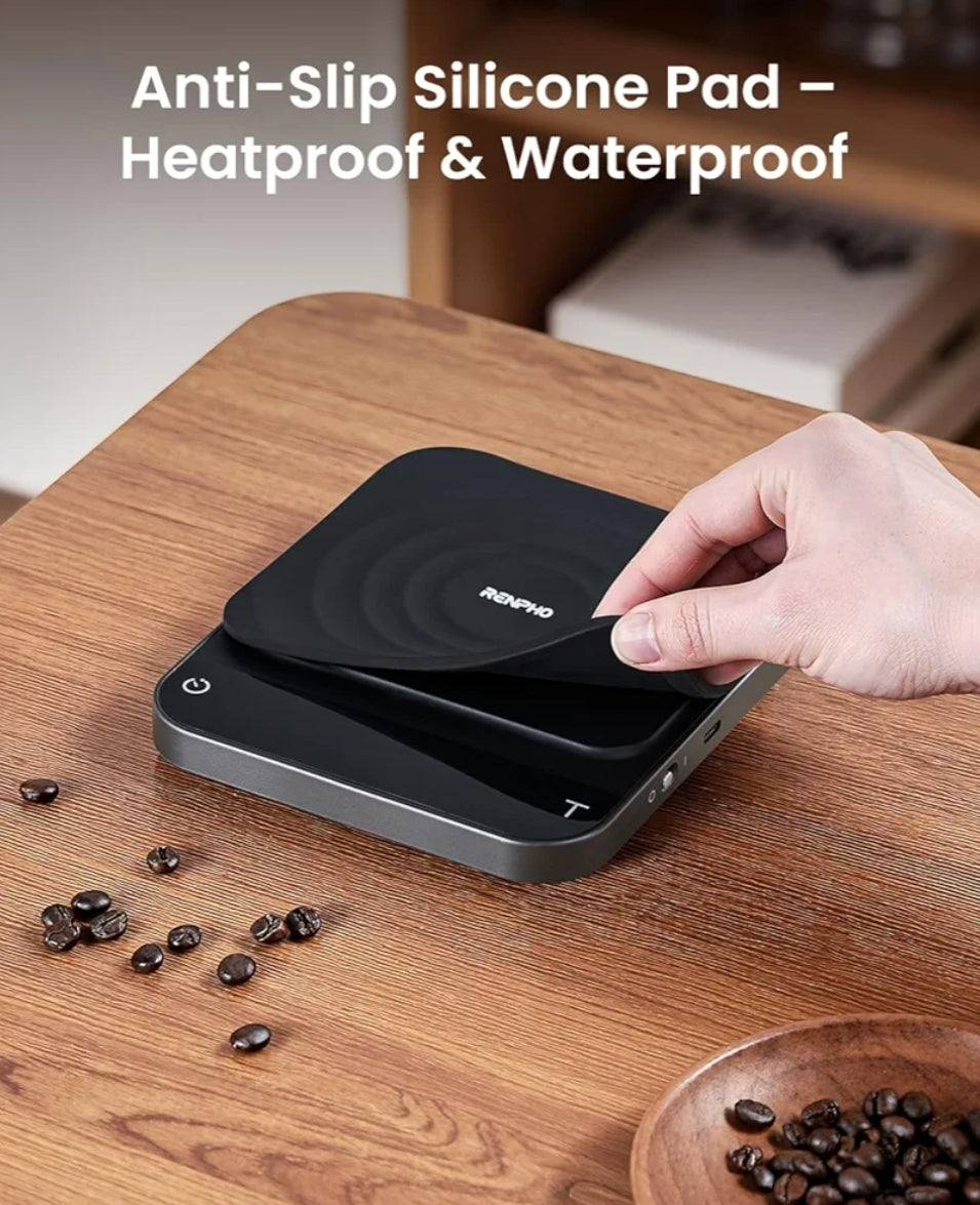 Coffee Scale w/ Timer, Rechargeable Espresso Scale Flow Rate Indicator