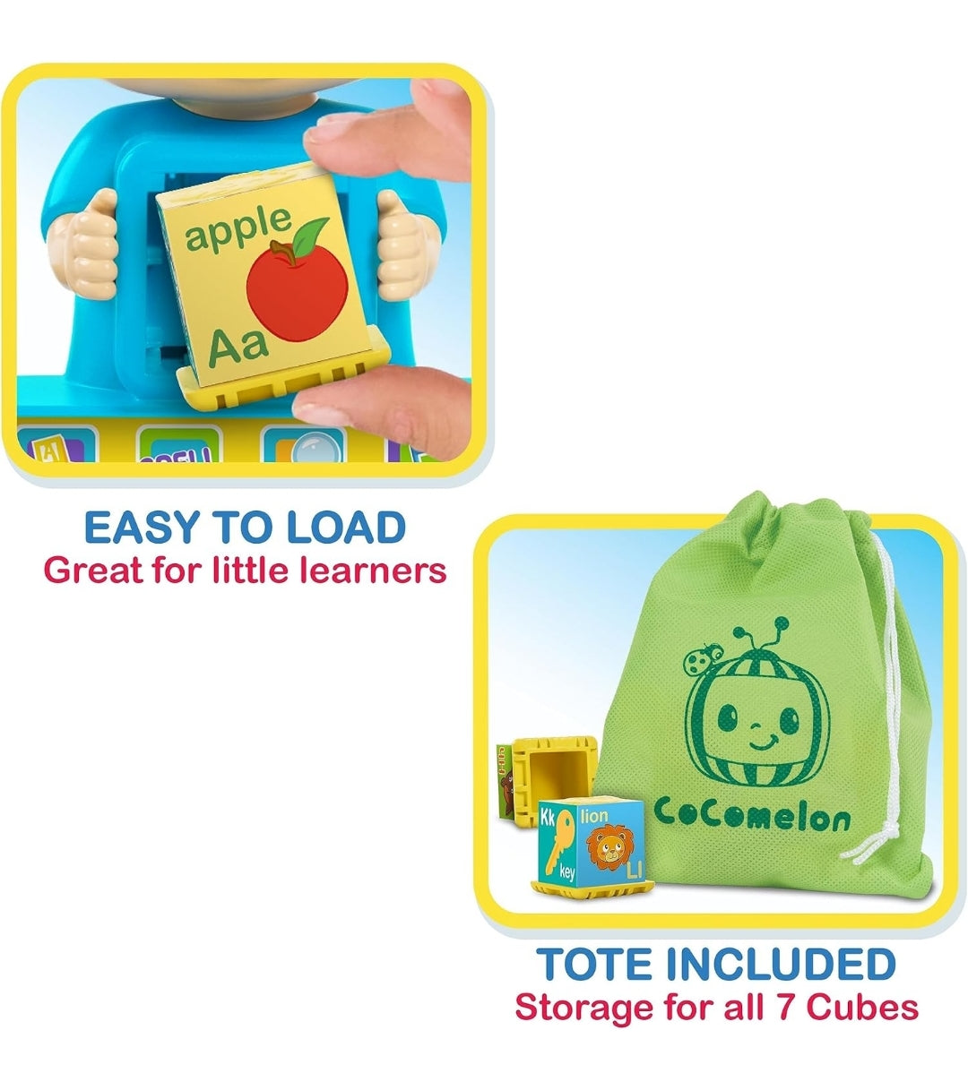 Just Play CoComelon JJ Phonics Fun Interactive Learning and Education Toy, 4 Modes of Play, Animal Dance Song, Spelling, 9-Pieces, Kids Toys for Ages 18 Month