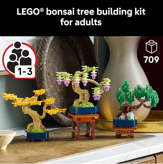 LEGO Botanicals Mini Bonsai Bome Boustel - Kunsmatige Bonsai Boom Boublokke - 10373