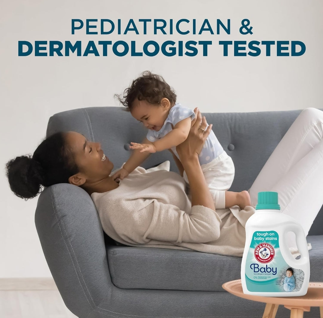 ARM & HAMMER Baby, 77 Loads Hypoallergenic Liquid Laundry Detergent (100.5 fl oz)
