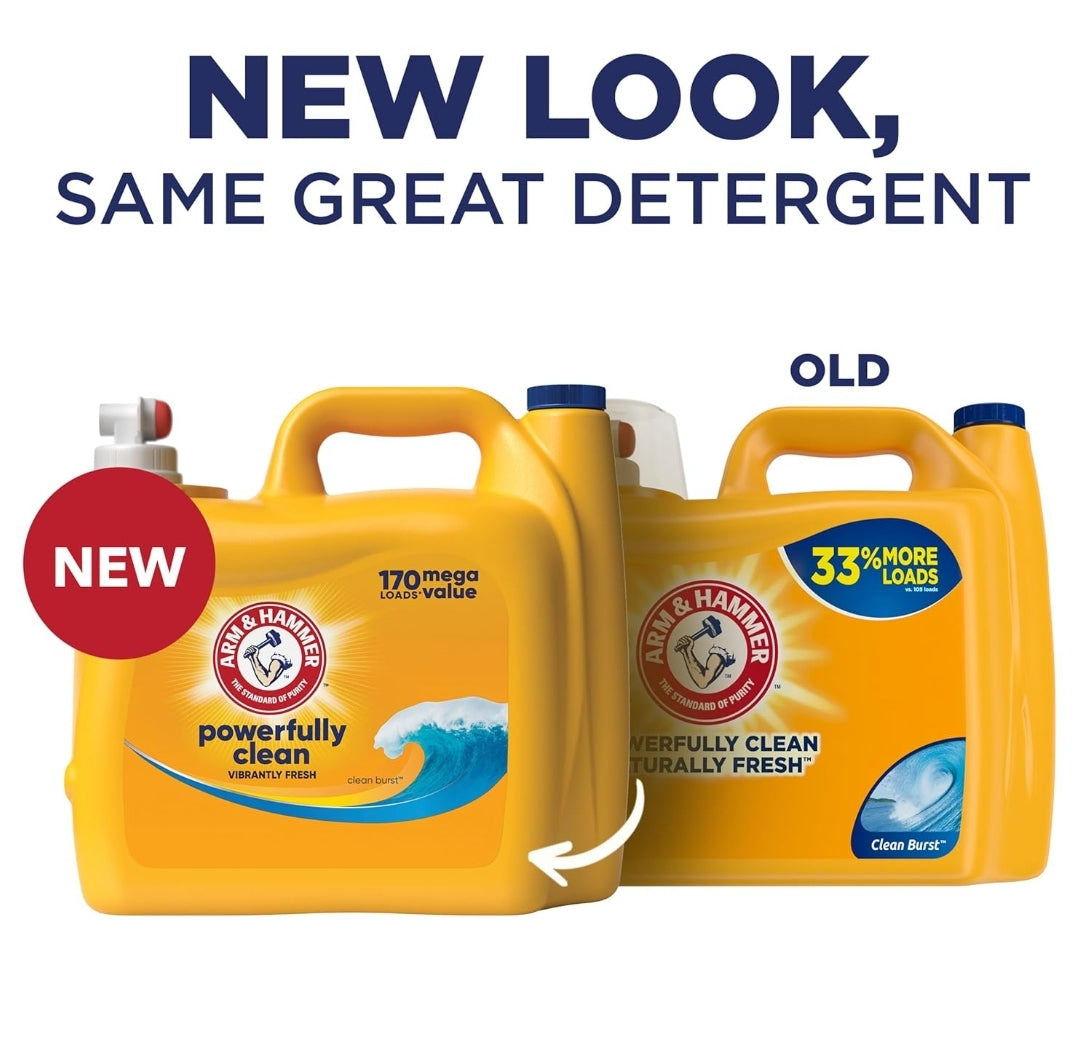 Arm & Hammer Clean Burst, 200 Loads Liquid Laundry Detergent (200 fl oz)