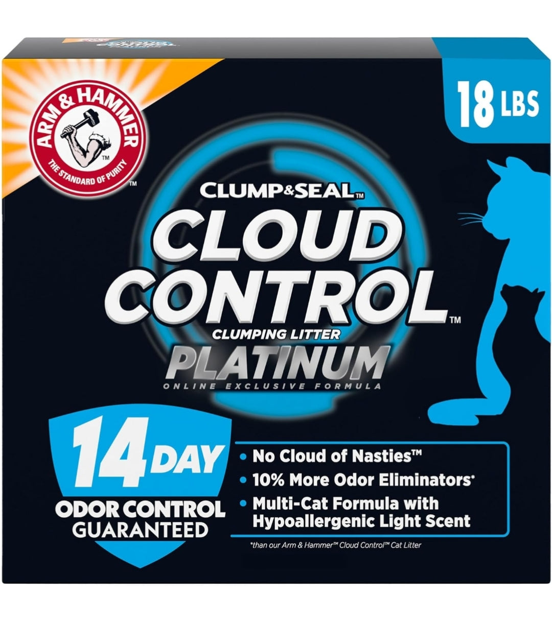 Arm & Hammer Cloud Control Platinum Clumping Cat Litter Odor Control (18 lbs.)