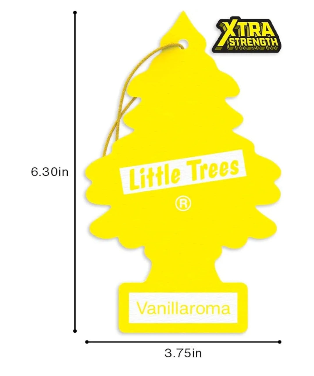 LITTLE TREES Kar Lugverfrisser Xtra Sterkte Langdurige Geur Ekstra Hupstoot - Vanieljegeur (24)
