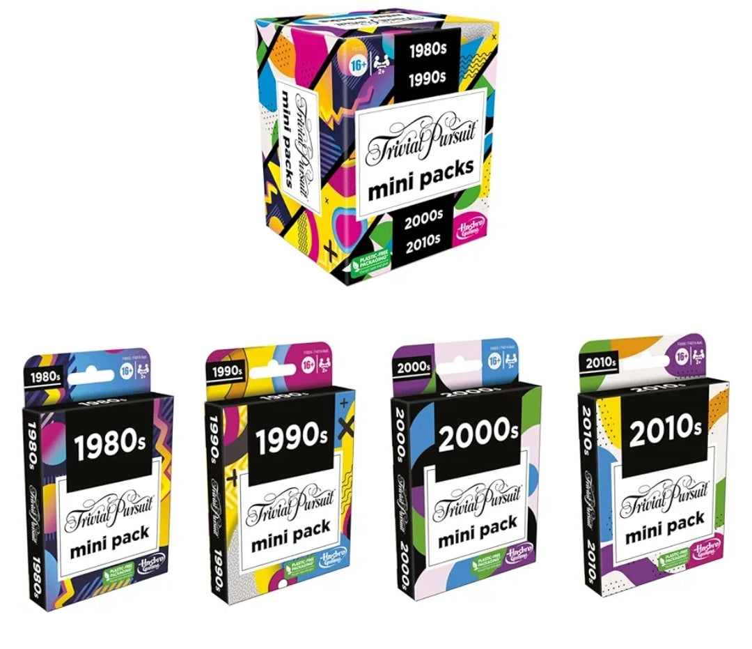 Hasbro Games Trivial Pursuit Mini Packs Multipack - Fun Trivia Questions
