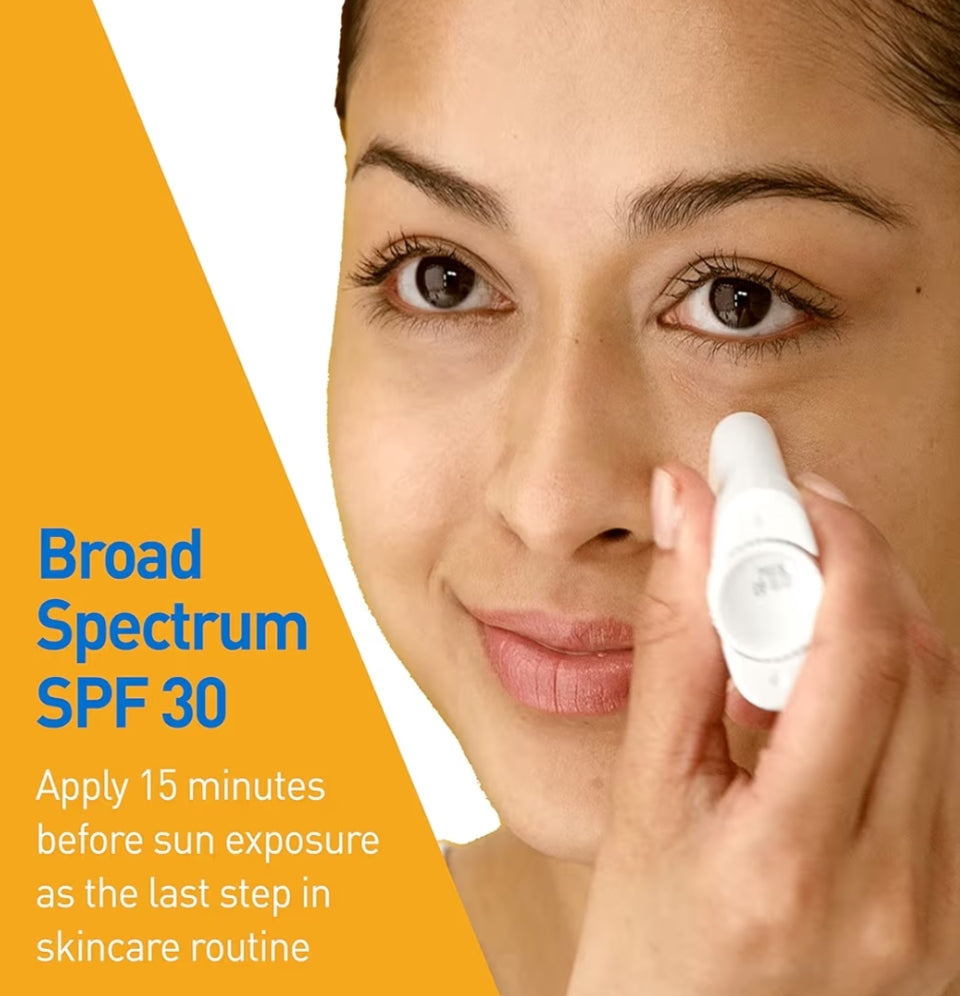 CeraVe Minerale Sonbrandstokkie SPF 50, Breëspektrum Hialuronzuur + Seramiede 100% Minerale Gesigsonbrandstokkie Olievry