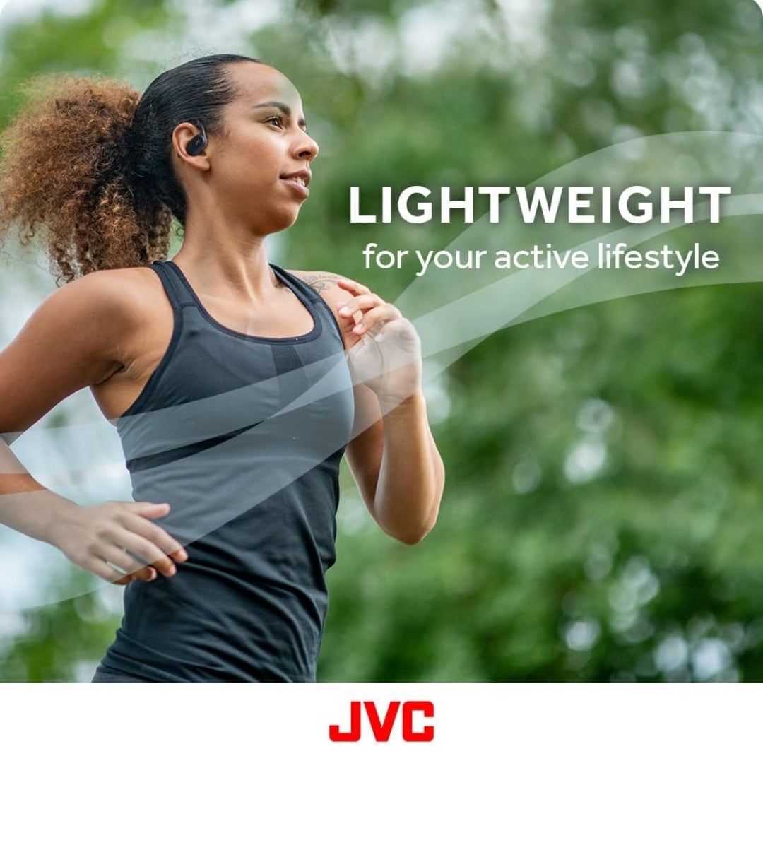 JVC nearphones Oopoor True Wireless-oorfone met Pivot Motion-meganisme, 16mm groot klankdrywers, Enkeloor-gebruik, BT 5.4, Lang Batterylewe (tot 26 Uur) - HANP40TA (Blou)