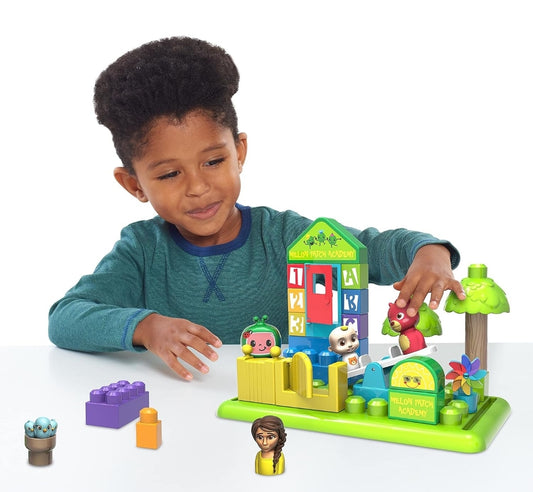 CoComelon Just Play Patch Akademie, 53 Groot Boublokke Sluit 6 Karakterfiguurtjies in, Amptelik Gelisensieerde Kinderspeelgoed vir Ouderdom 18 Maande
