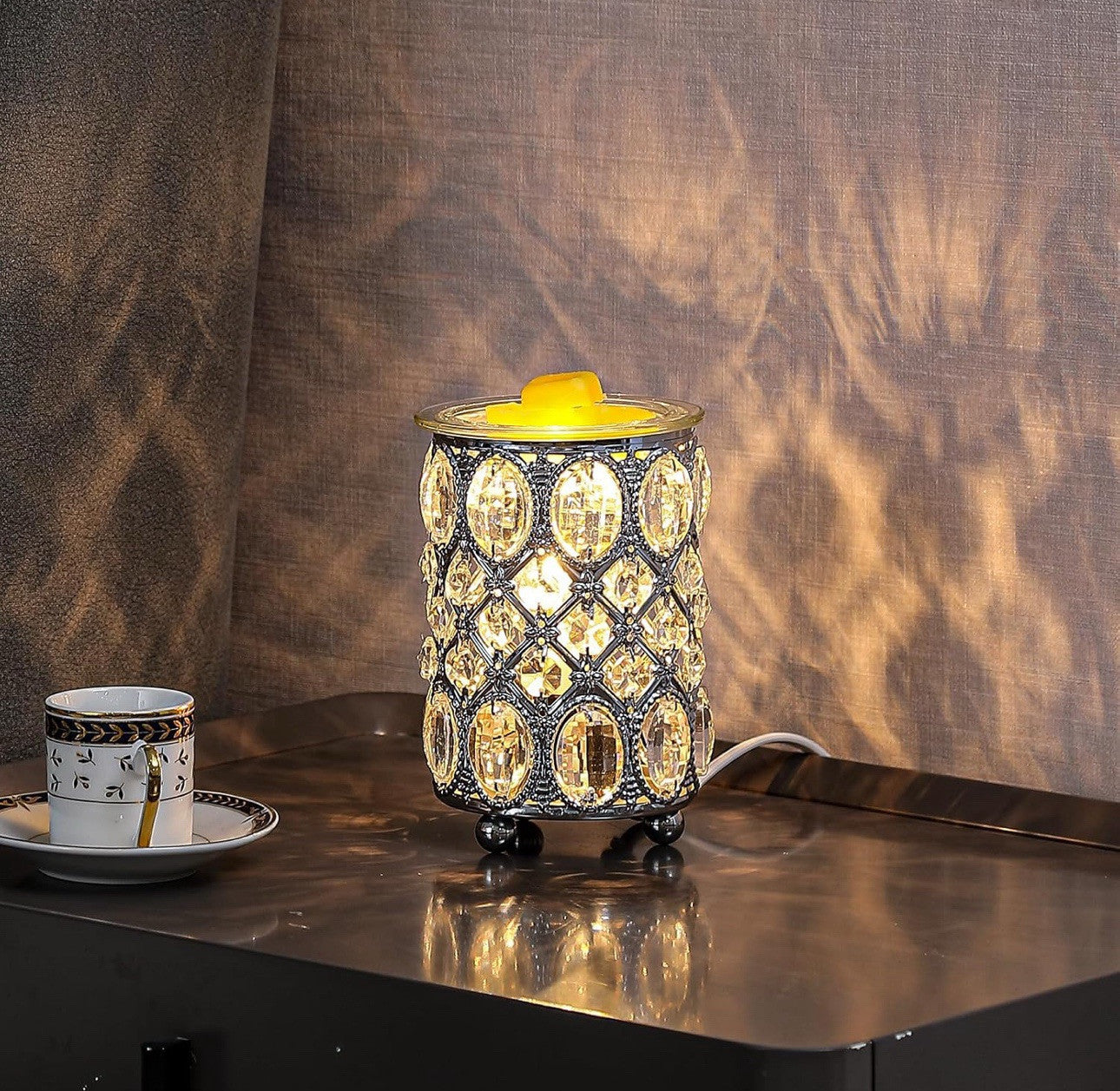 Wax Warmer Wrought Iron Crystal- Wax Melt - Warmer Electric Oil Burner