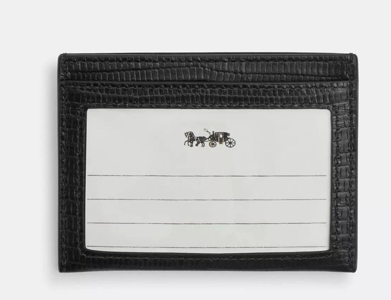 AUTHENTIC Coach Embossed Leather Slim-ID Card Case - NWT