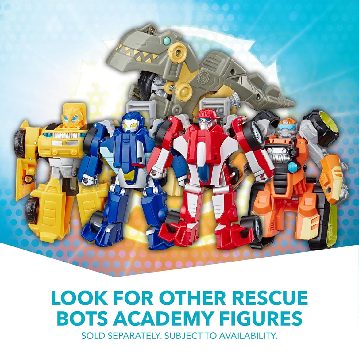 Transformers Playskool Heroes Rescue Bots Academy Road Rescue Team Trailer 4-Pack Converting Toy