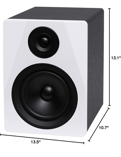 Rockville (2) DPM5W Dubbele Aktiewe 5.25" 300w Ateljee Monitors+Staanders+Pads