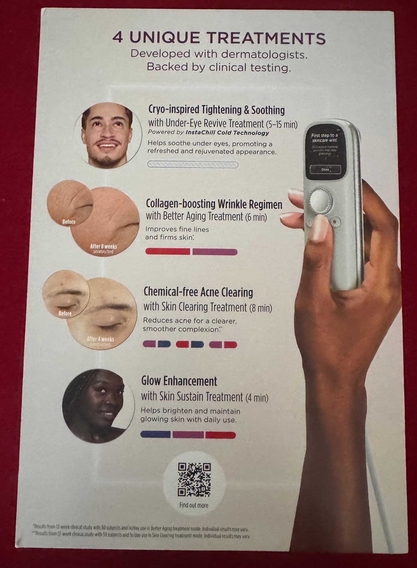 Shark CryoGlow LED Therapy Mask & Under-Eye Cooling Remote - Lilac Chill Edition