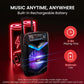 Portable Bluetooth PA Speaker System  600W Rechargeable 10” Subwoofer 1” Tweeter, Recording Function, Mic In Party Lights USB/SD Radio