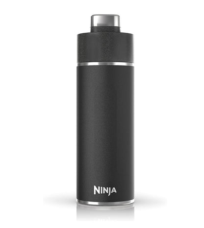 Ninja DW2401BK Thirsti 24oz Reiswaterbottel, Lekvry, 24 Uur Koud, Skottelgoedwasser Veilig, Dubbelwandige Vlekvrye Staal Geïsoleerde Tuimelaar - Oniks Swart
