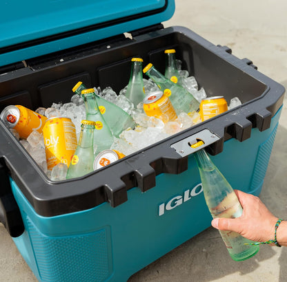 Igloo Trailmate 52Qt Wheeled Cooler, Insulated Hard Shell Ice Chest - Modern Blue