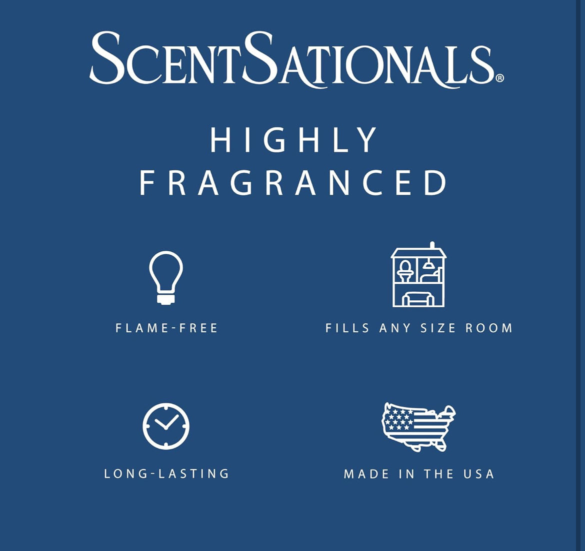 Scentsationals Wax Melts, Wax Cubes Strong Scent - Vanilla Bean - Long Lasting Scented Wax Melts for Warmer, 10oz (Pack of 4)